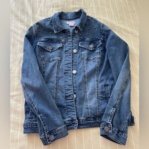 Juicy Couture Light Blue Washed Denim Jacket size S…